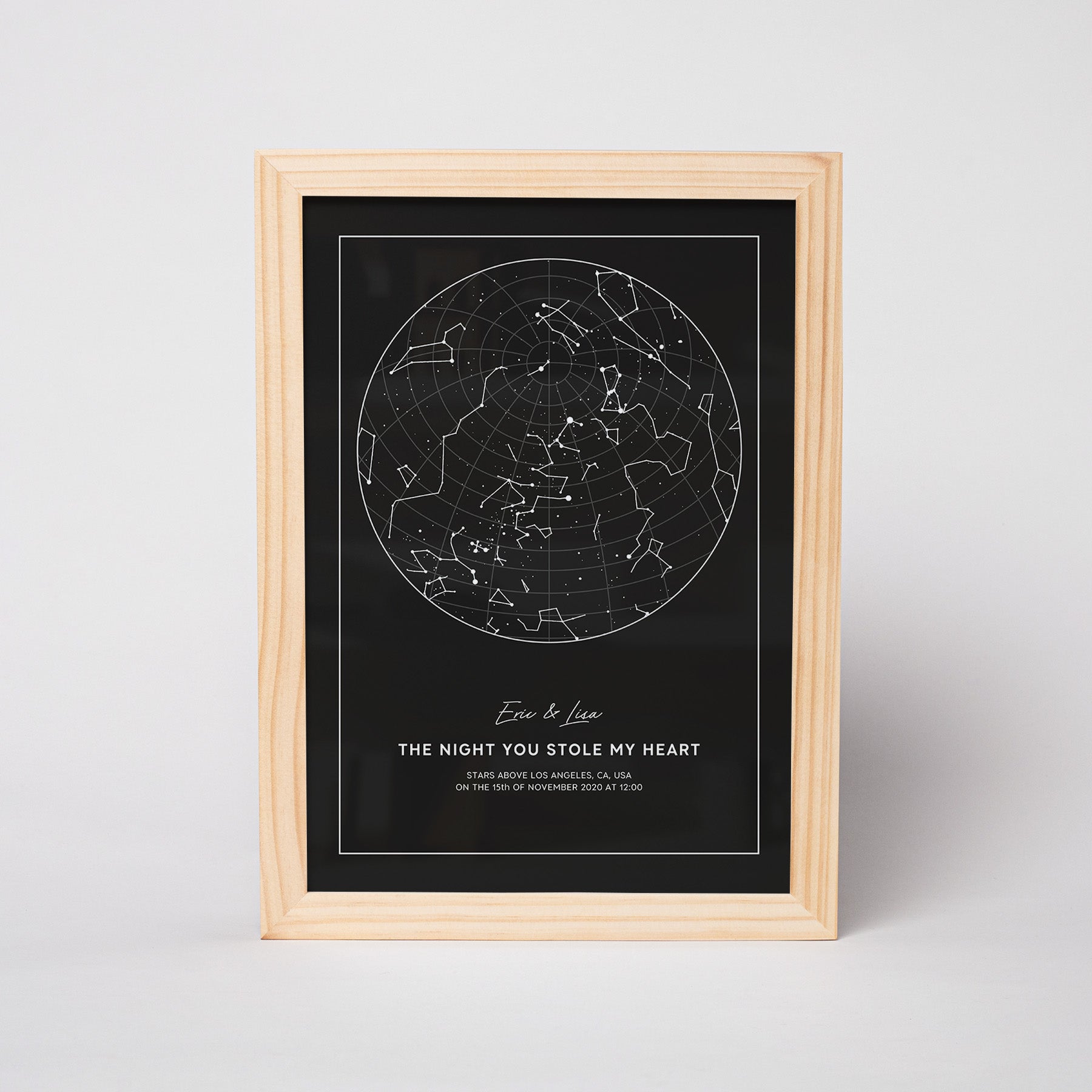 Star map of the happiest moments of your life