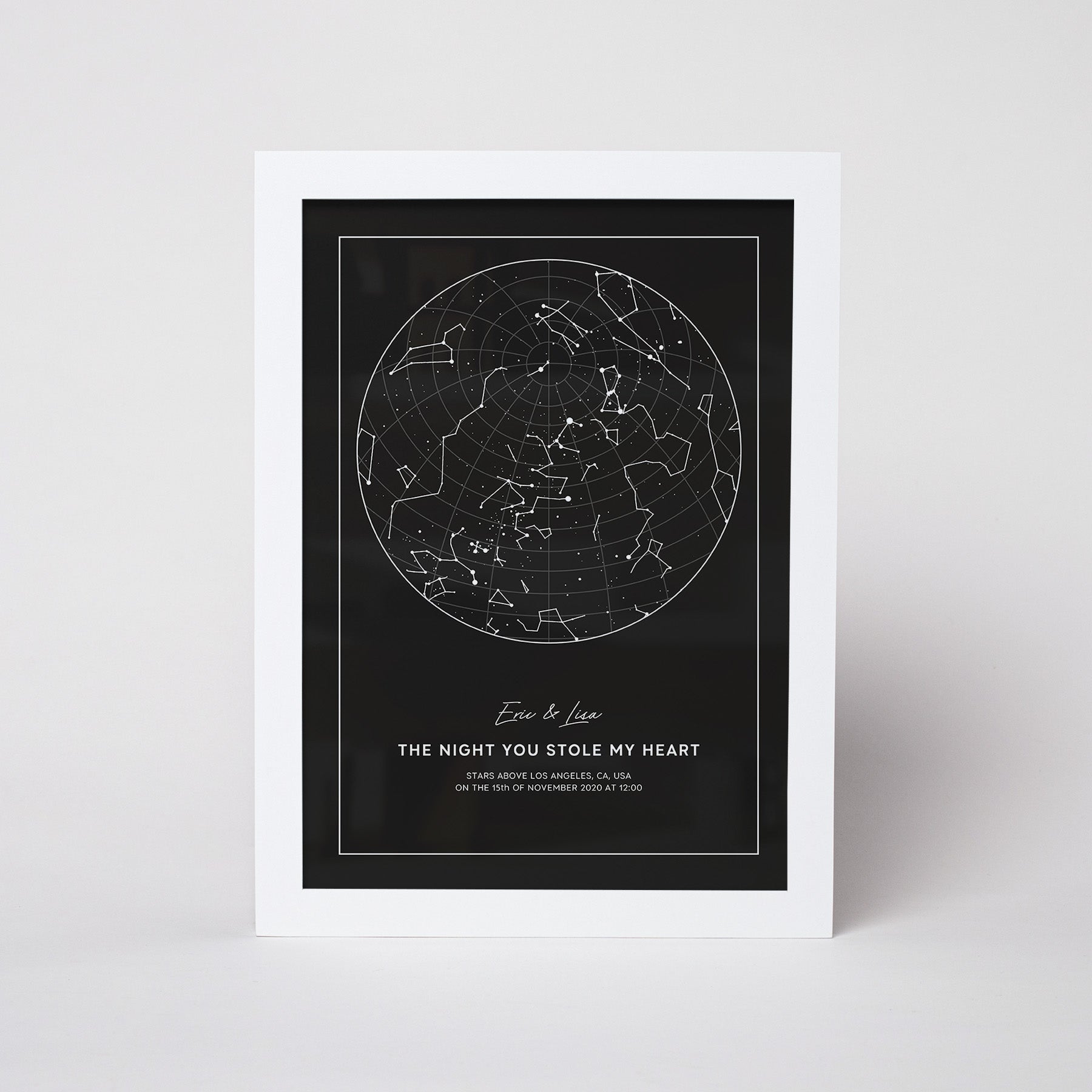 Star map of the happiest moments of your life