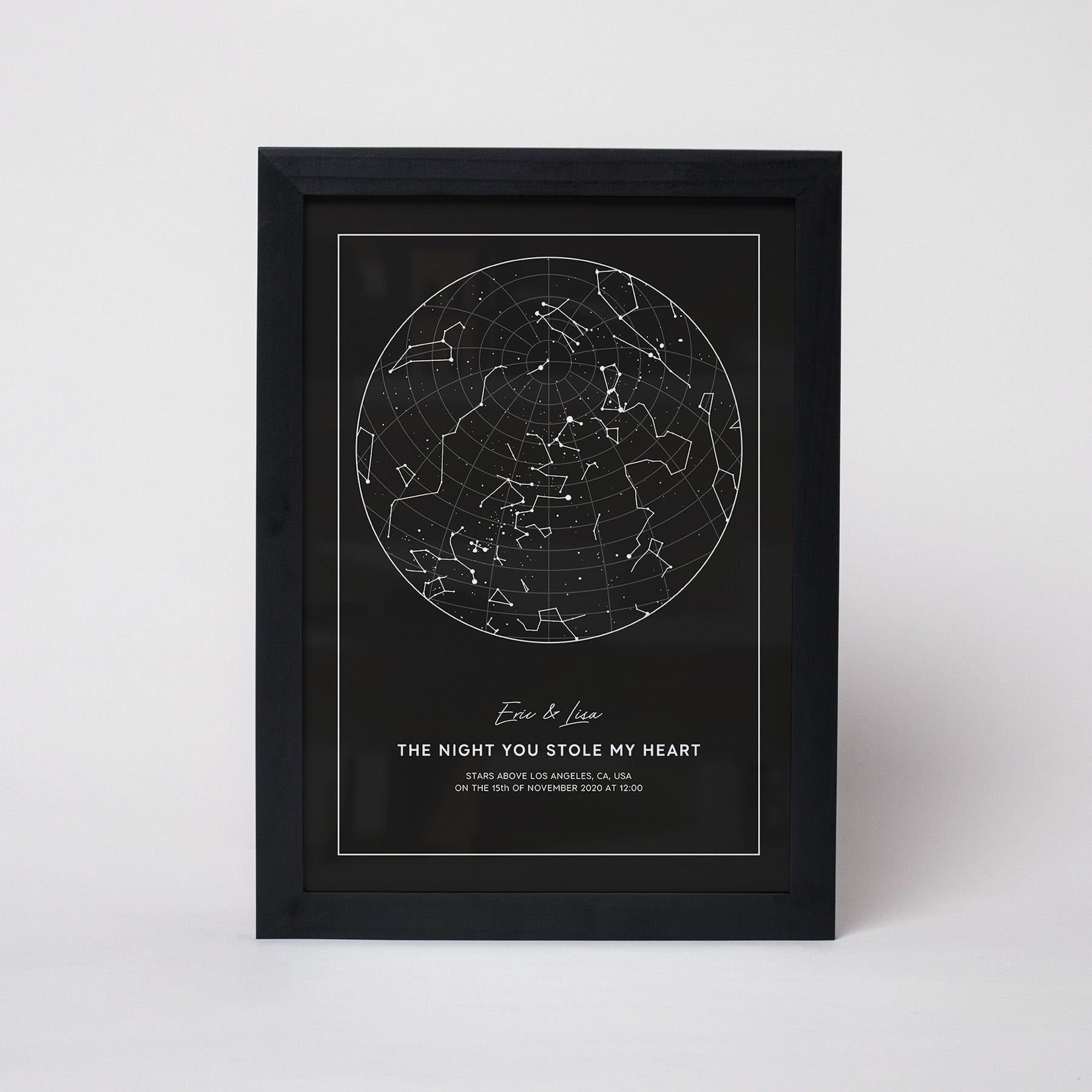 Star map of the happiest moments of your life