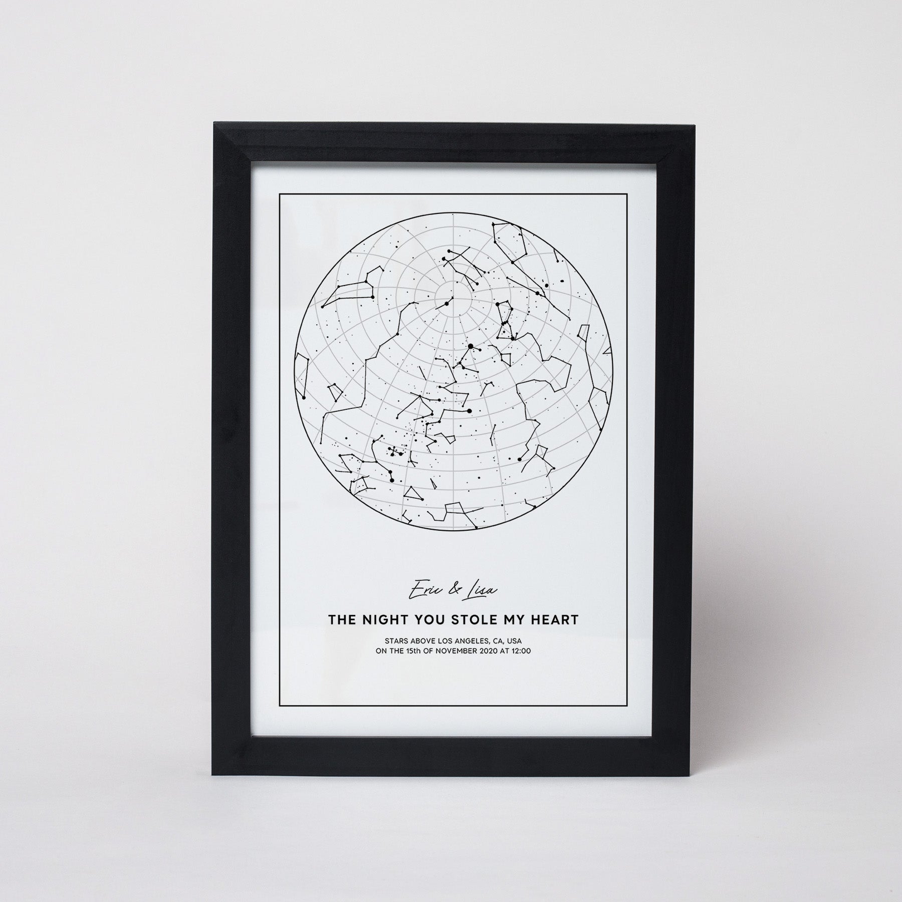 Star map of the happiest moments of your life