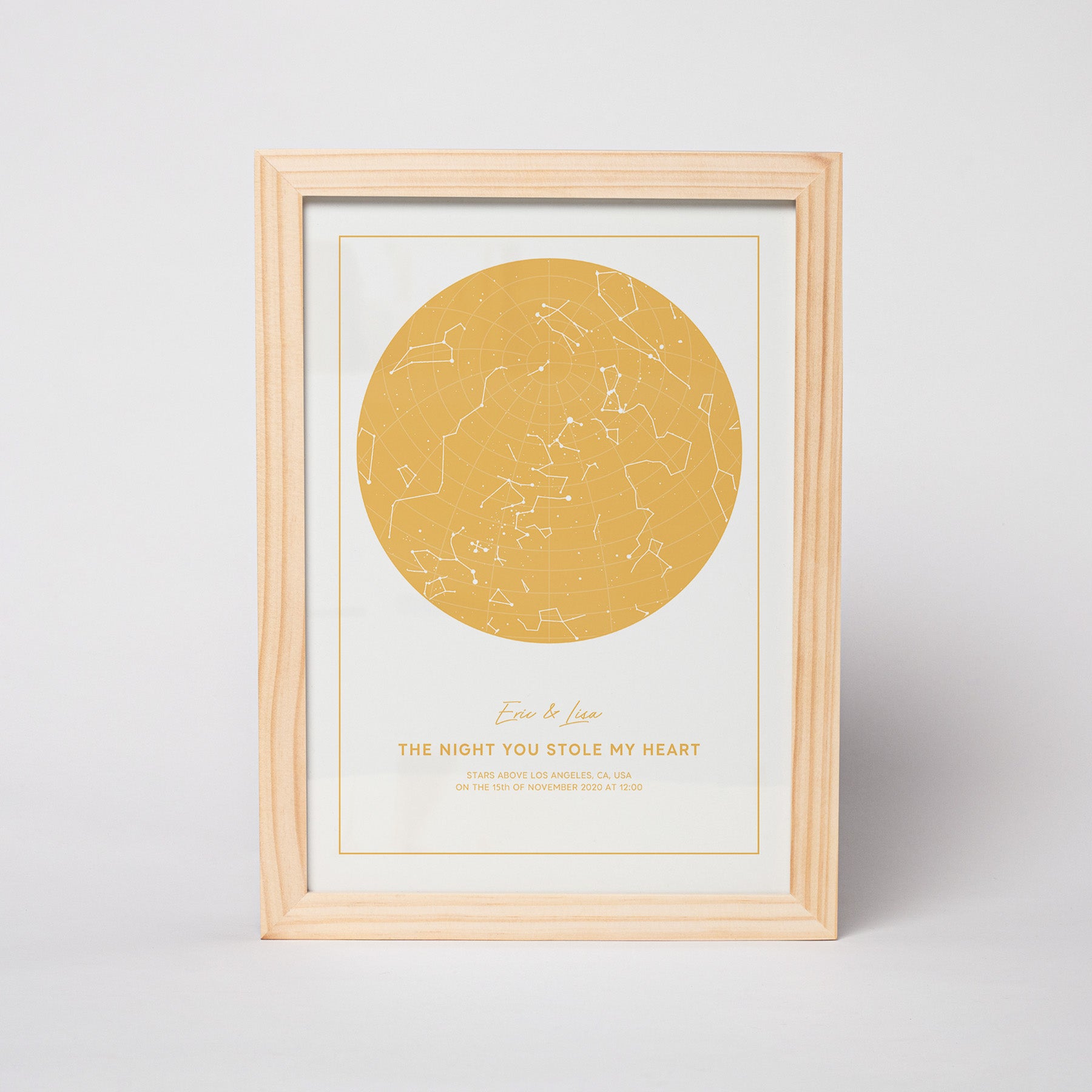 Star map of the happiest moments of your life
