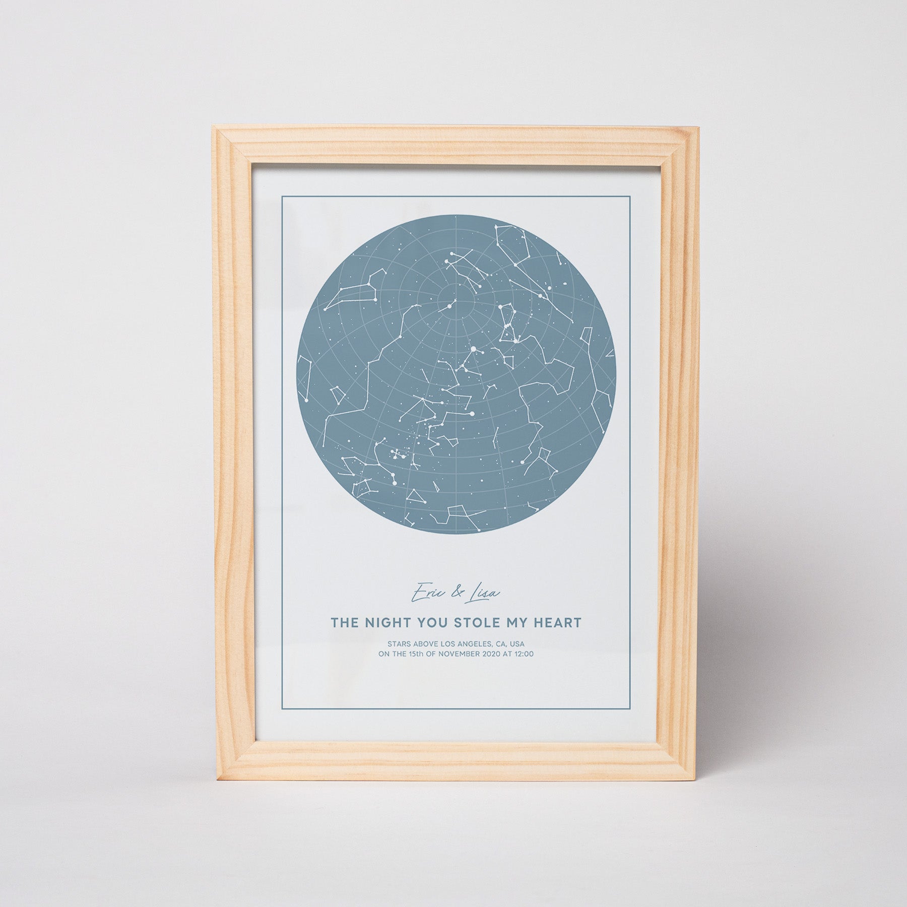 Star map of the happiest moments of your life