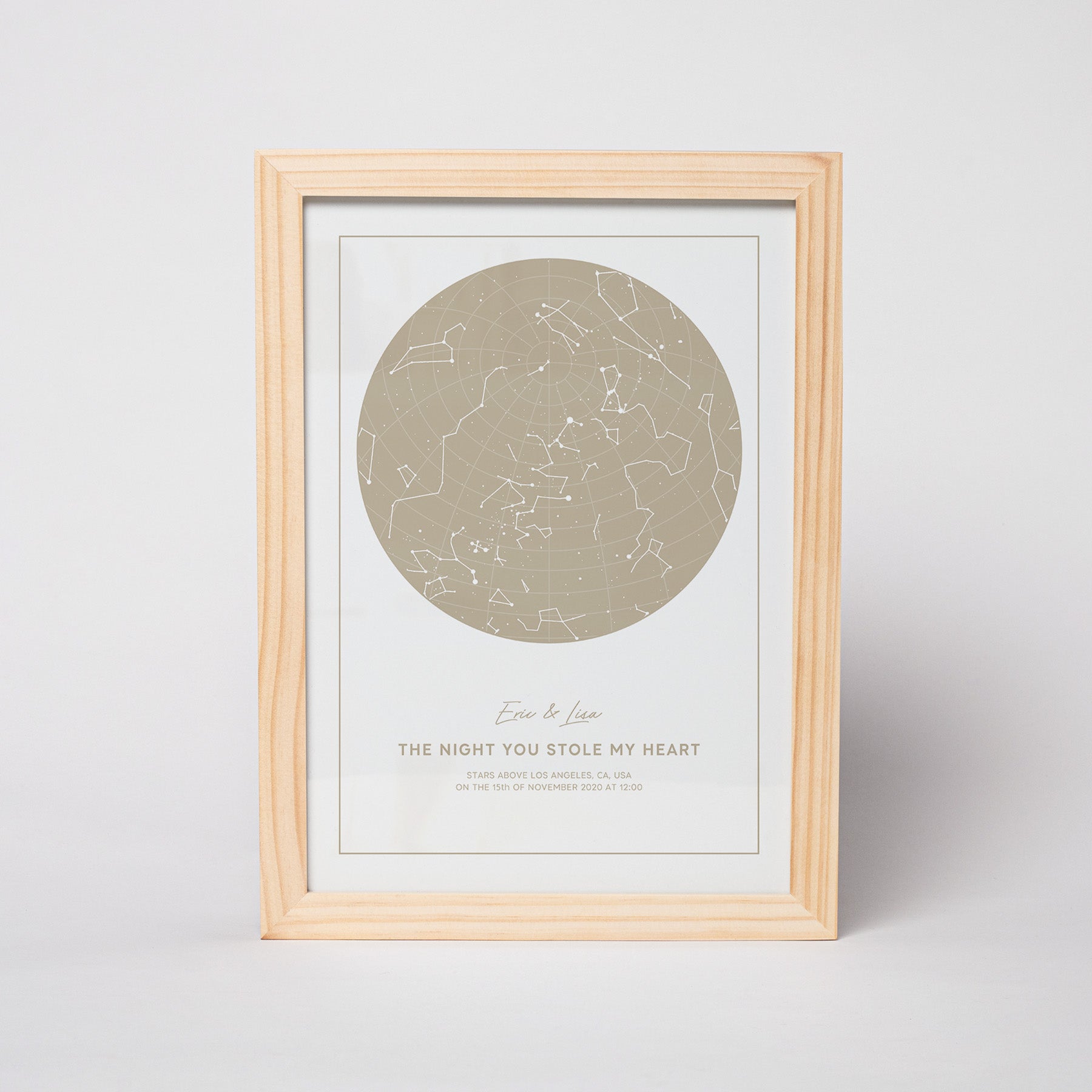 Star map of the happiest moments of your life