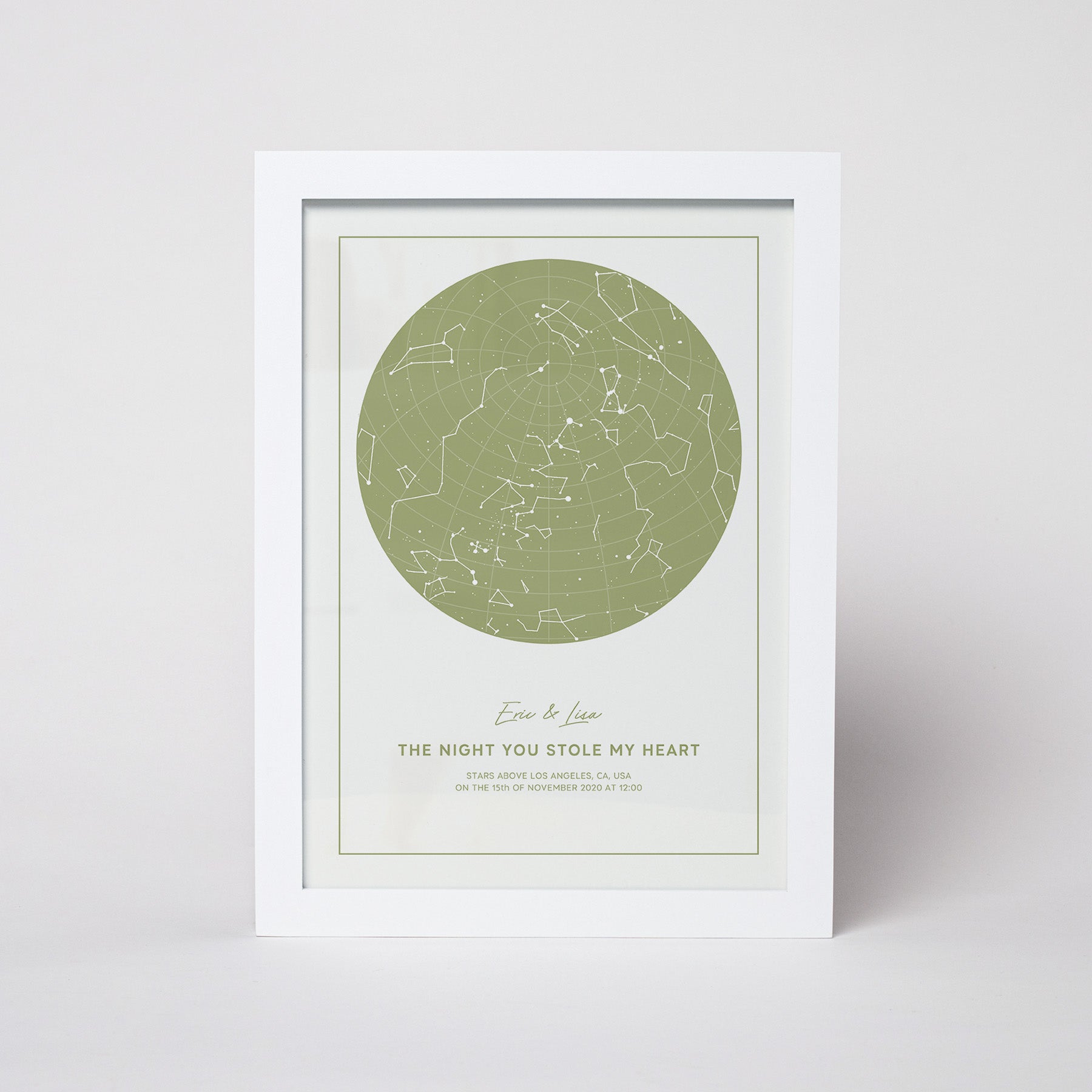 Star map of the happiest moments of your life
