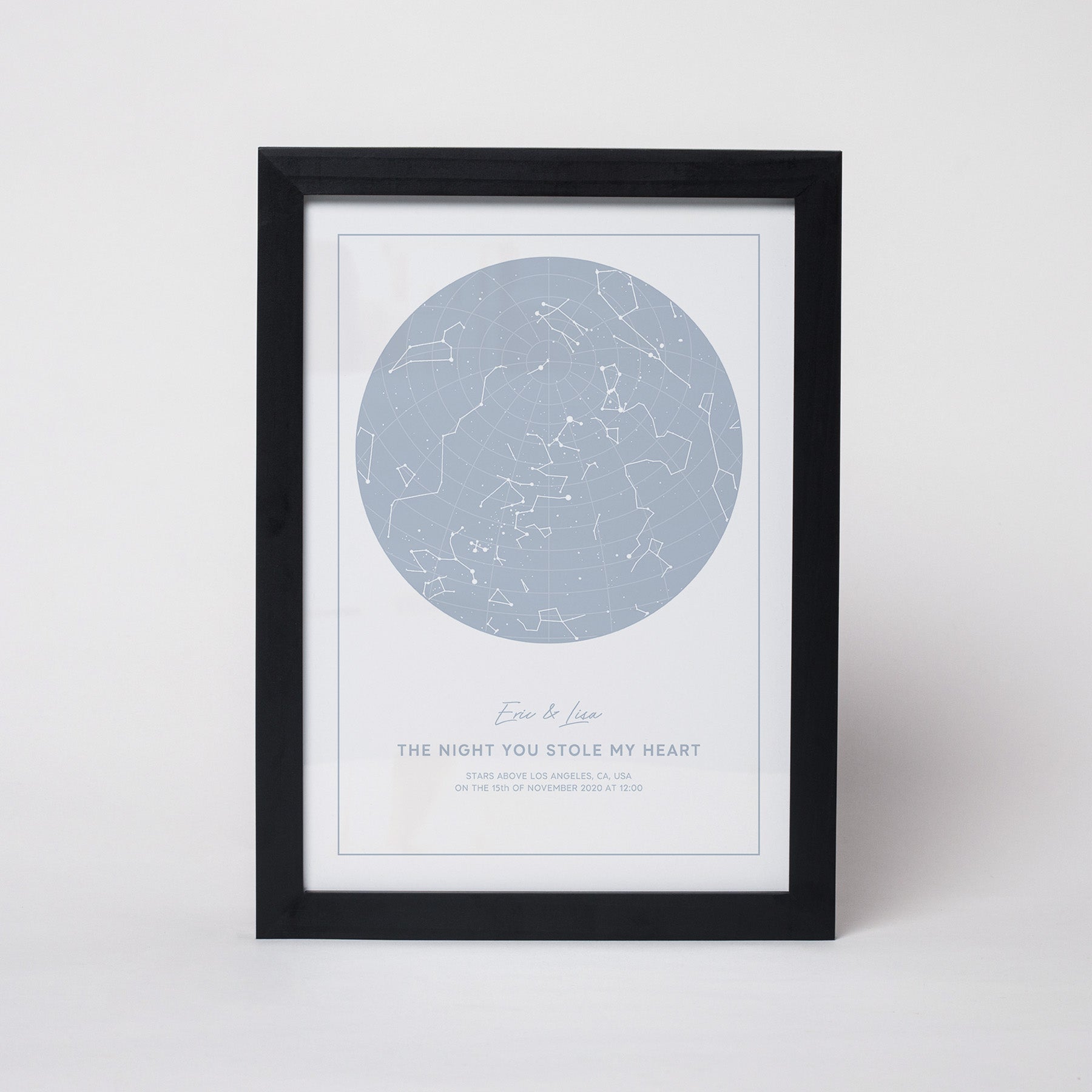 Star map of the happiest moments of your life