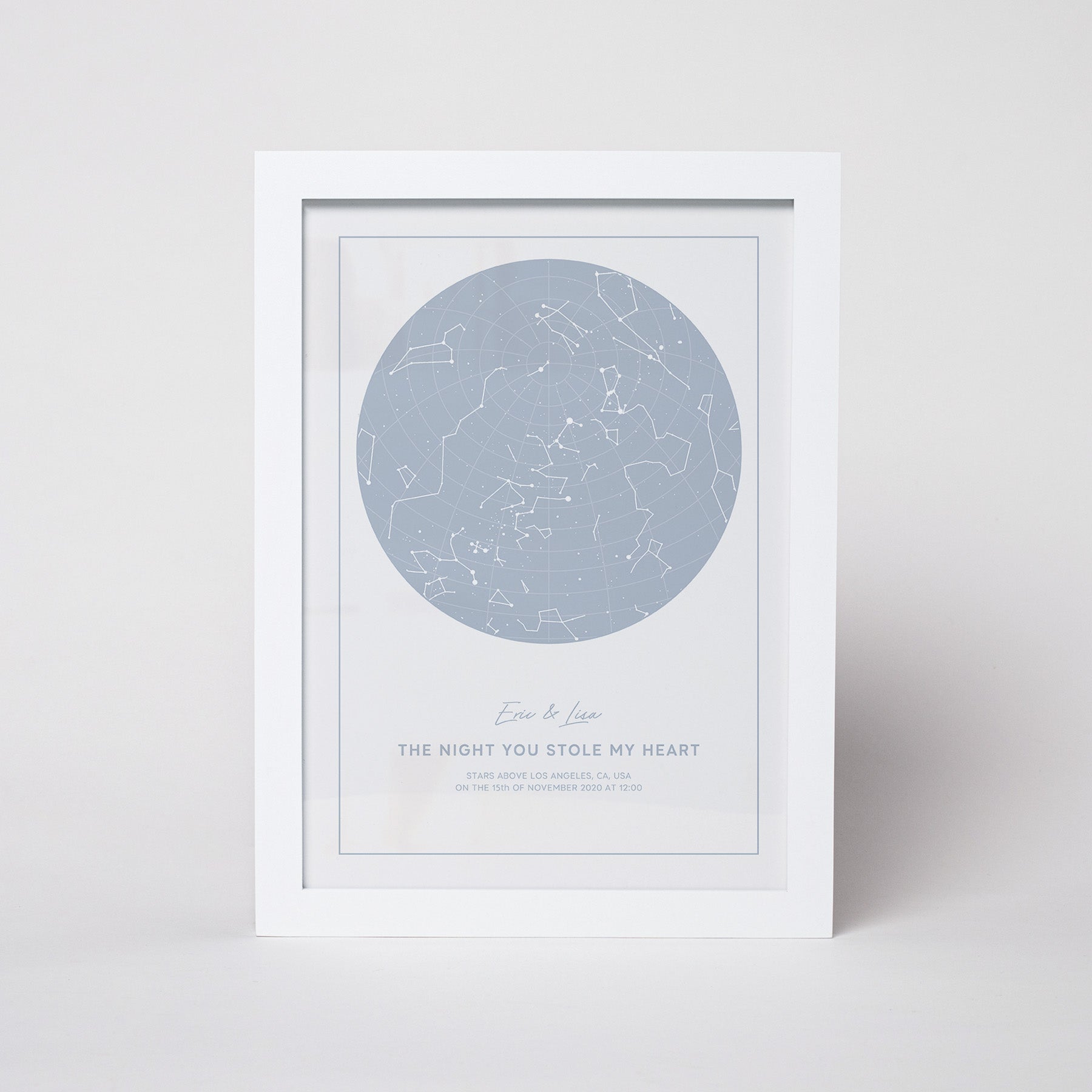 Star map of the happiest moments of your life