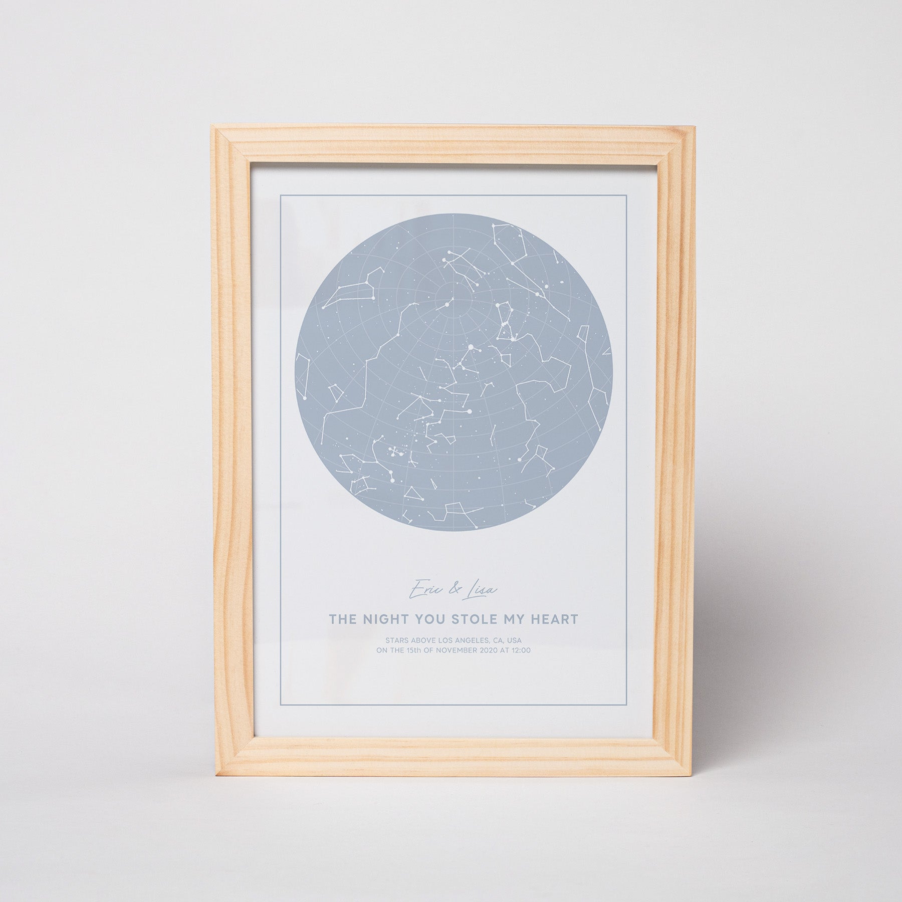 Star map of the happiest moments of your life