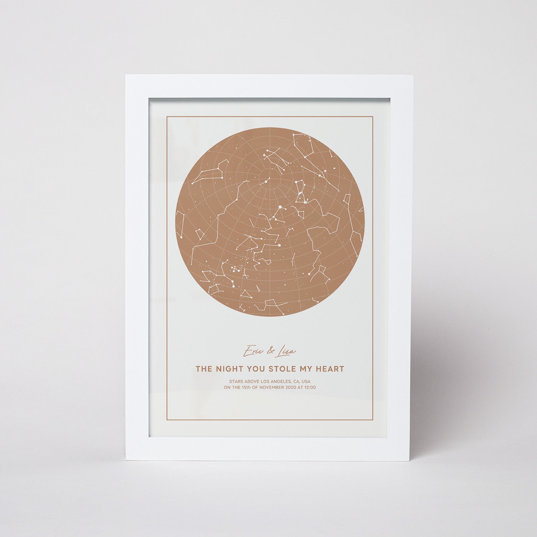 Star map of the happiest moments of your life