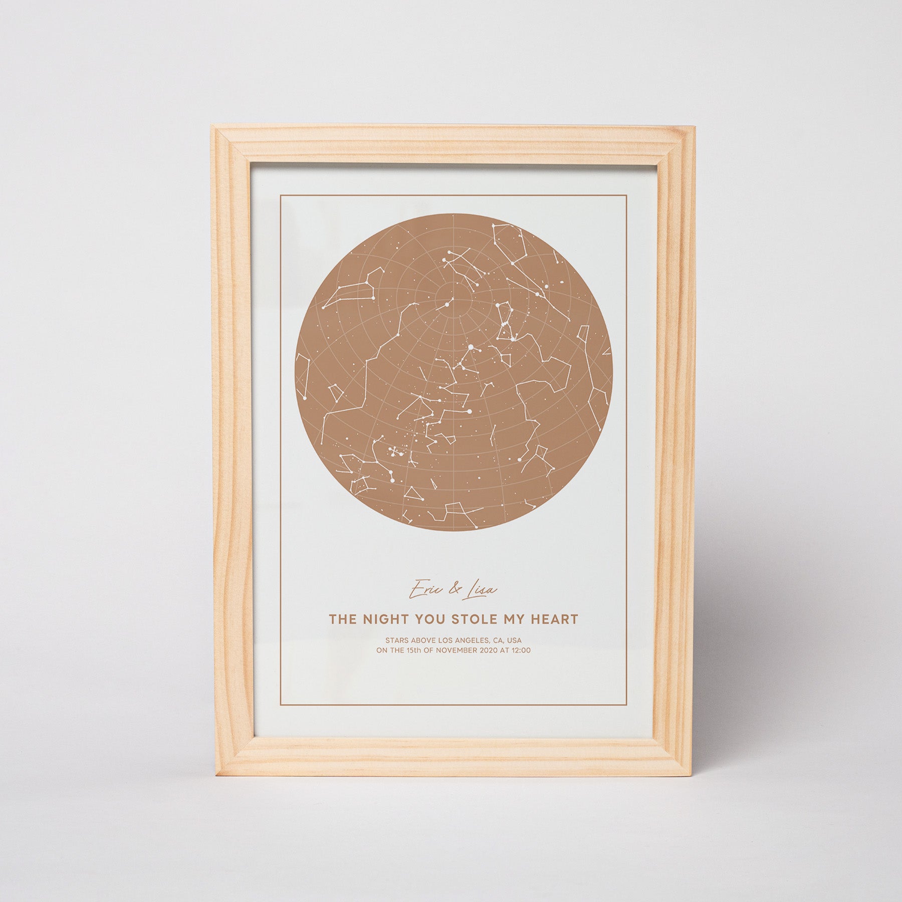 Star map of the happiest moments of your life