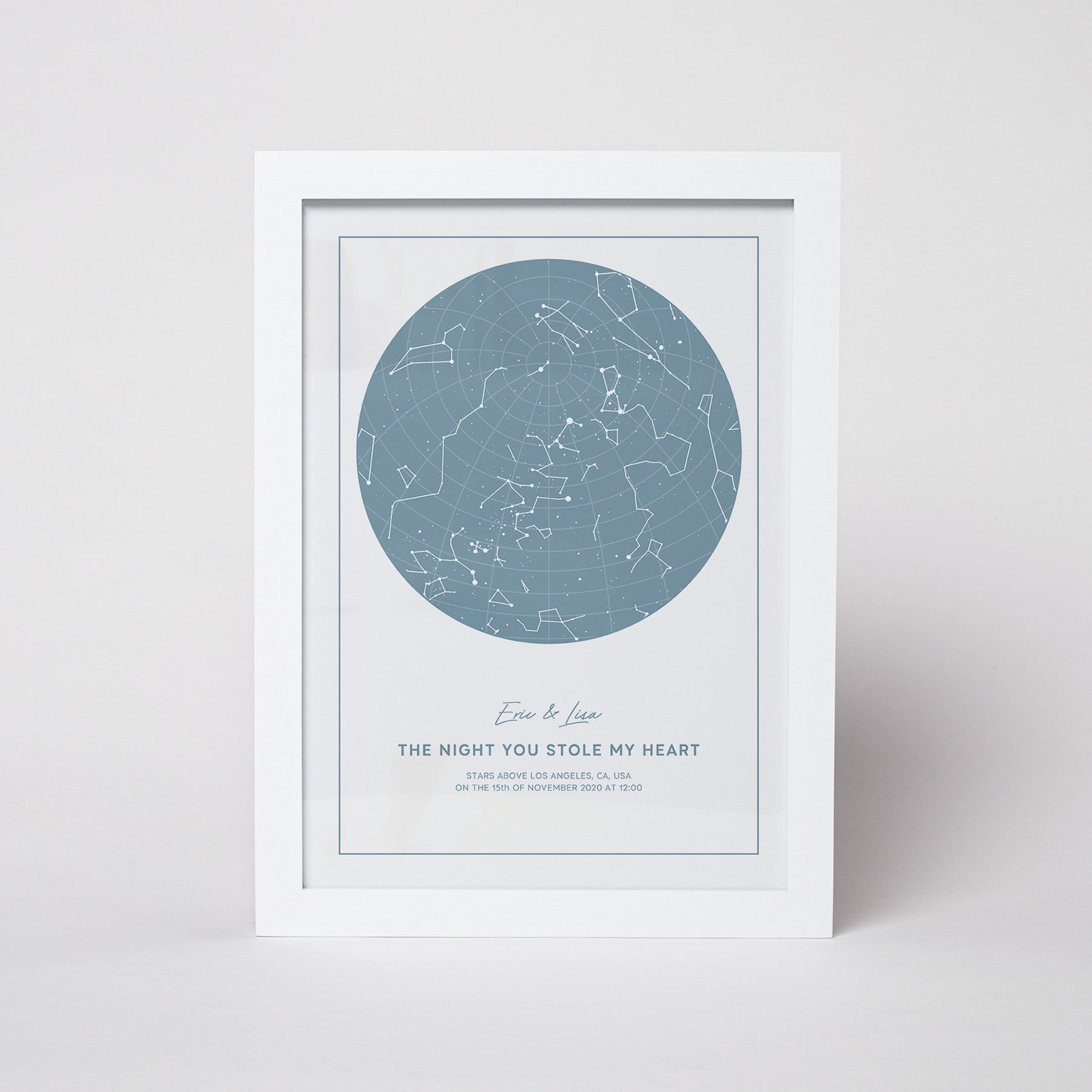 Star map of the happiest moments of your life